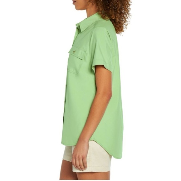 NWT Eddie Bauer short sleeved adventure shirt quiet green - Picture 2 of 7